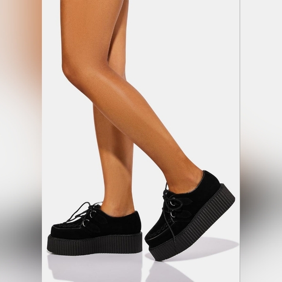 NWOT Demonia Faux Suede creepers - Picture 3 of 8